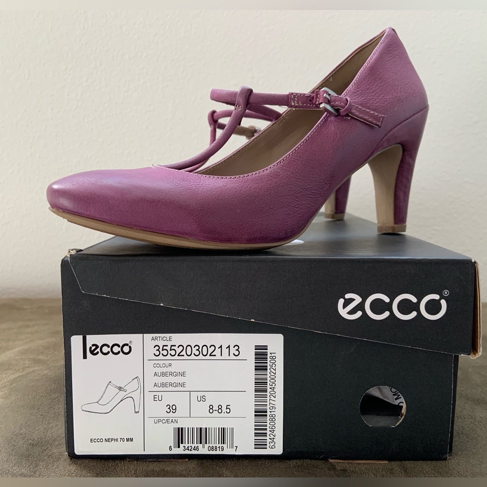 ECCO Aubergine Pumps (eggplant-ish, purple) 8-8.5